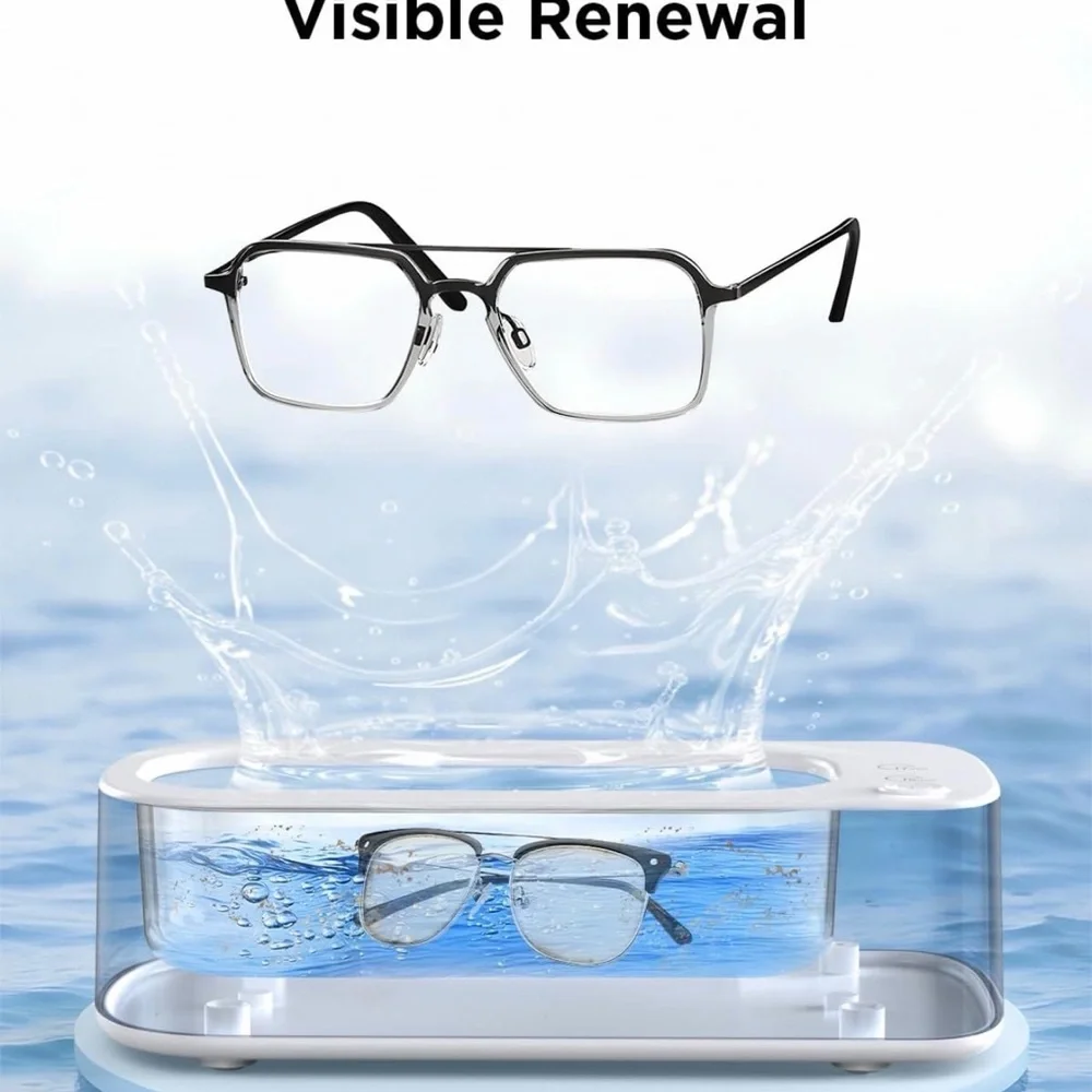 Sleek White Ultrasonic Jewelry Cleaner - Picture 3 of 9